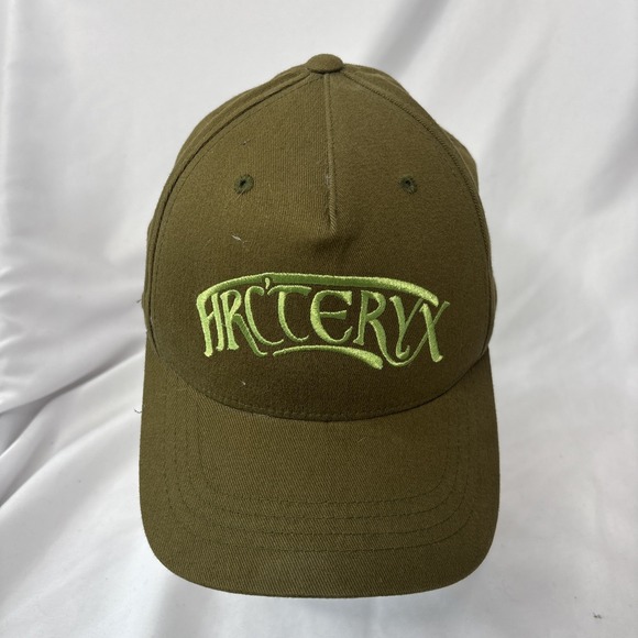 Arc'teryx Yupoong X Graffiti‎ Spellout SnapBack Olive Green Baseball Hat READ
